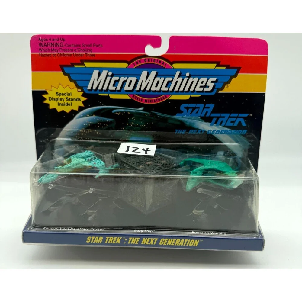 Vintage Star Trek Micro Machines Collection #3 Borg Ship Romulan Warbird NIP